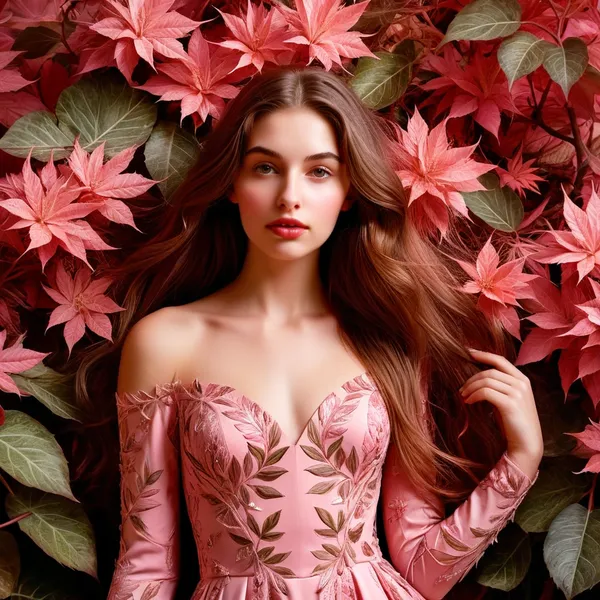 Pink leaf